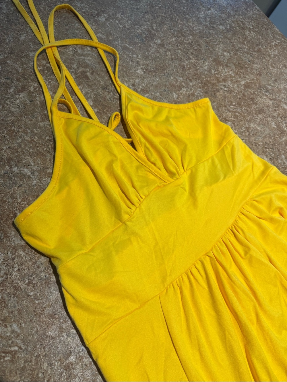 Yellow Strappy Women's Maxi Dress